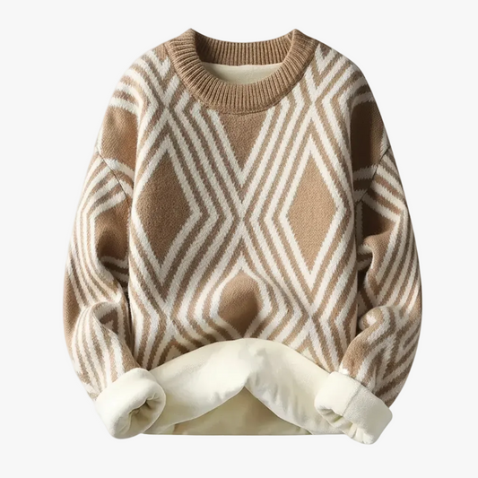 Pánský kašmírový svetr s kulatým výstřihem