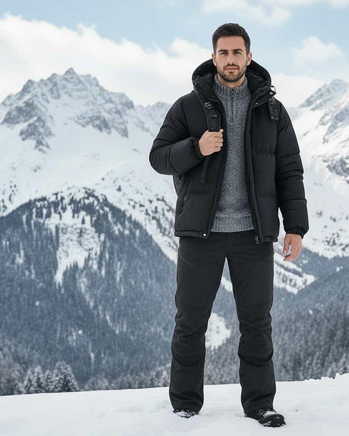 Pánská vatovaná mikina s kapucí (Men's Padded Hoodie Jacket)