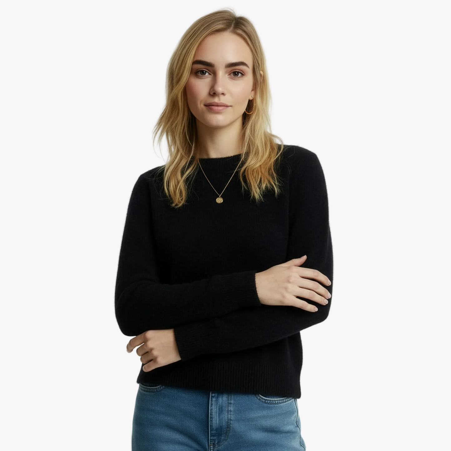 Pletený kašmírový svetr