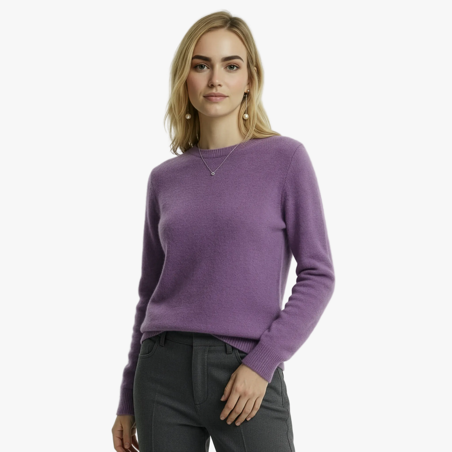 Pletený kašmírový svetr