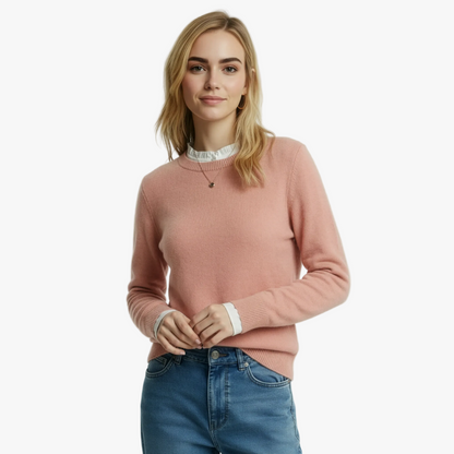 Pletený kašmírový svetr