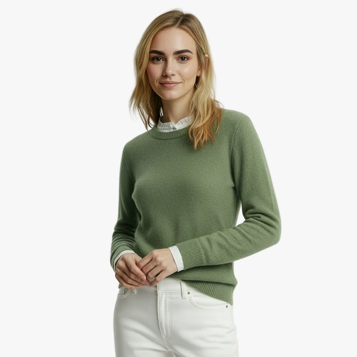 Pletený kašmírový svetr