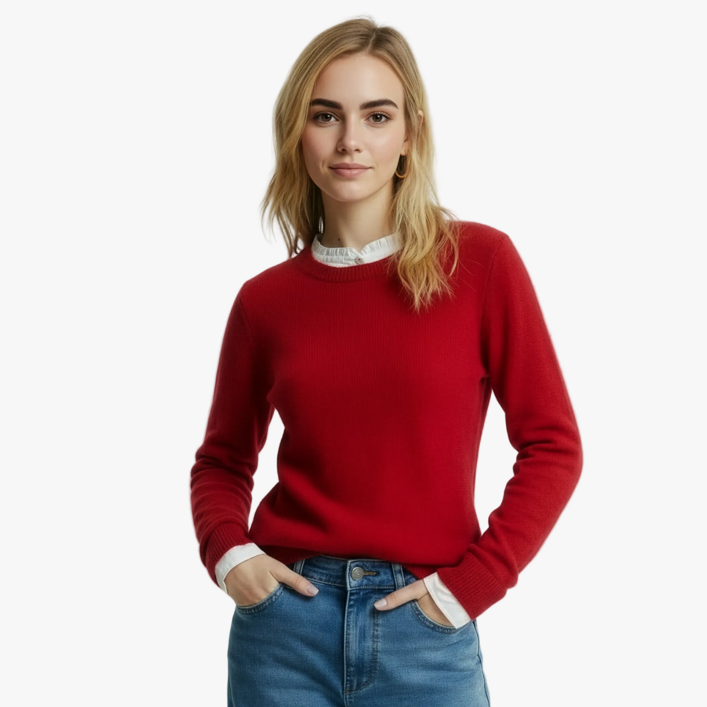 Pletený kašmírový svetr