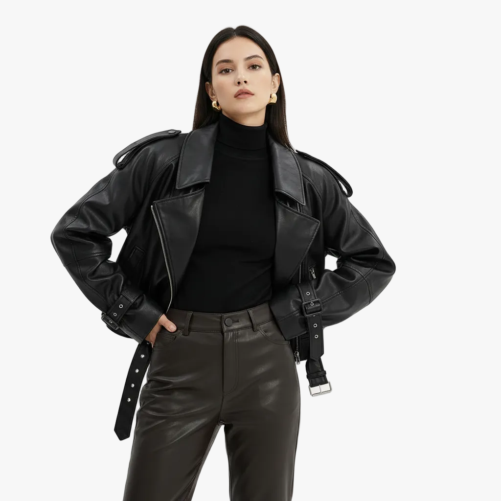 Matná kožená bunda