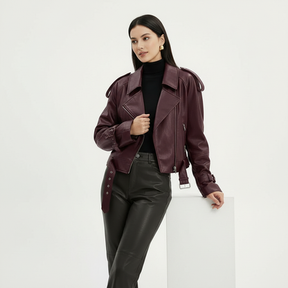 Matná kožená bunda