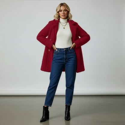 Dámský kabát s dlouhým rukávem