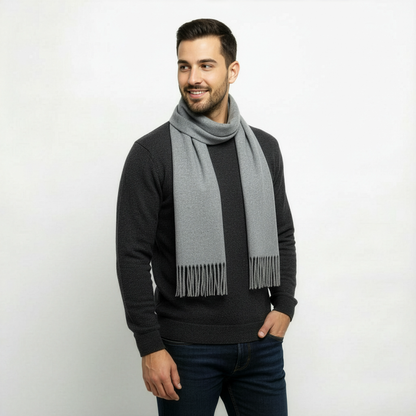 Pánská jednobarevná zimní šála