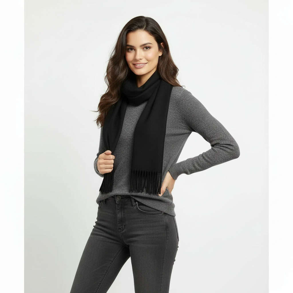 Pánská jednobarevná zimní šála