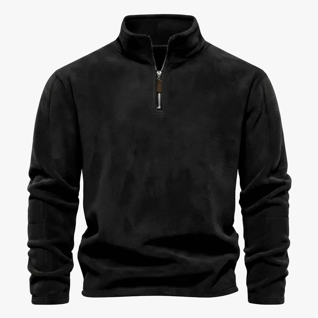 Mikina z fleecu s krátkým zipem