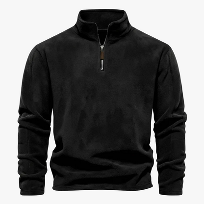 Mikina z fleecu s krátkým zipem