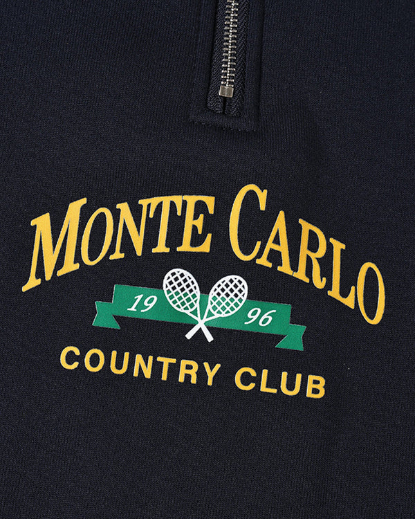 Retro sportovní mikina Monte Carlo na čtvrtý zip (Monte Carlo Quarter Zip Retro Sports Sweatshirt)