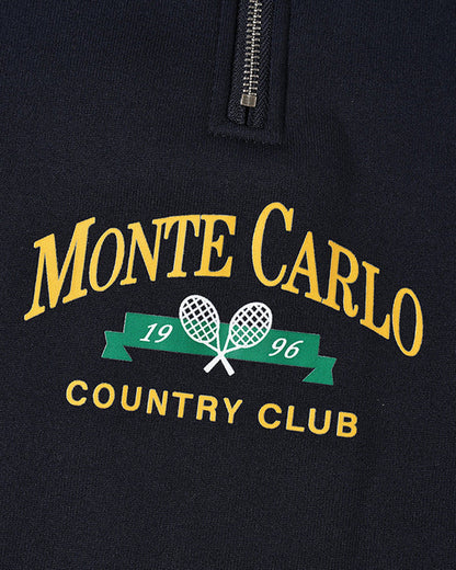Retro sportovní mikina Monte Carlo na čtvrtý zip (Monte Carlo Quarter Zip Retro Sports Sweatshirt)