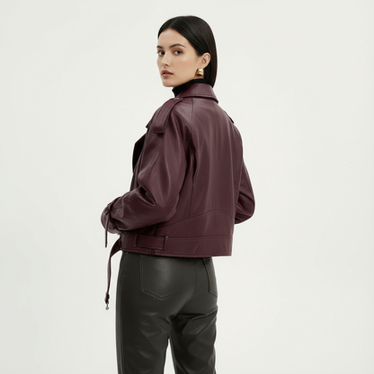 Matná kožená bunda